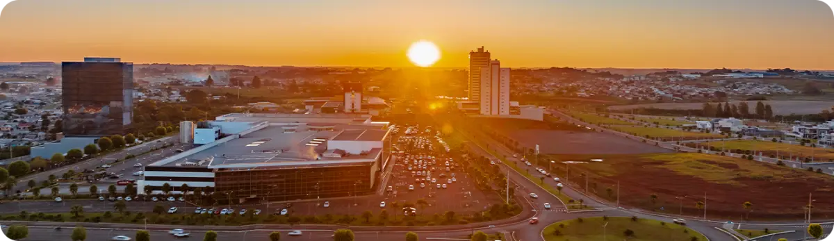 Pôr do sol na Cidade dos Lagos